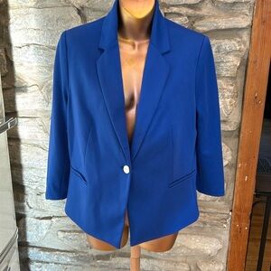 Blue Blazer with Notched Lapels